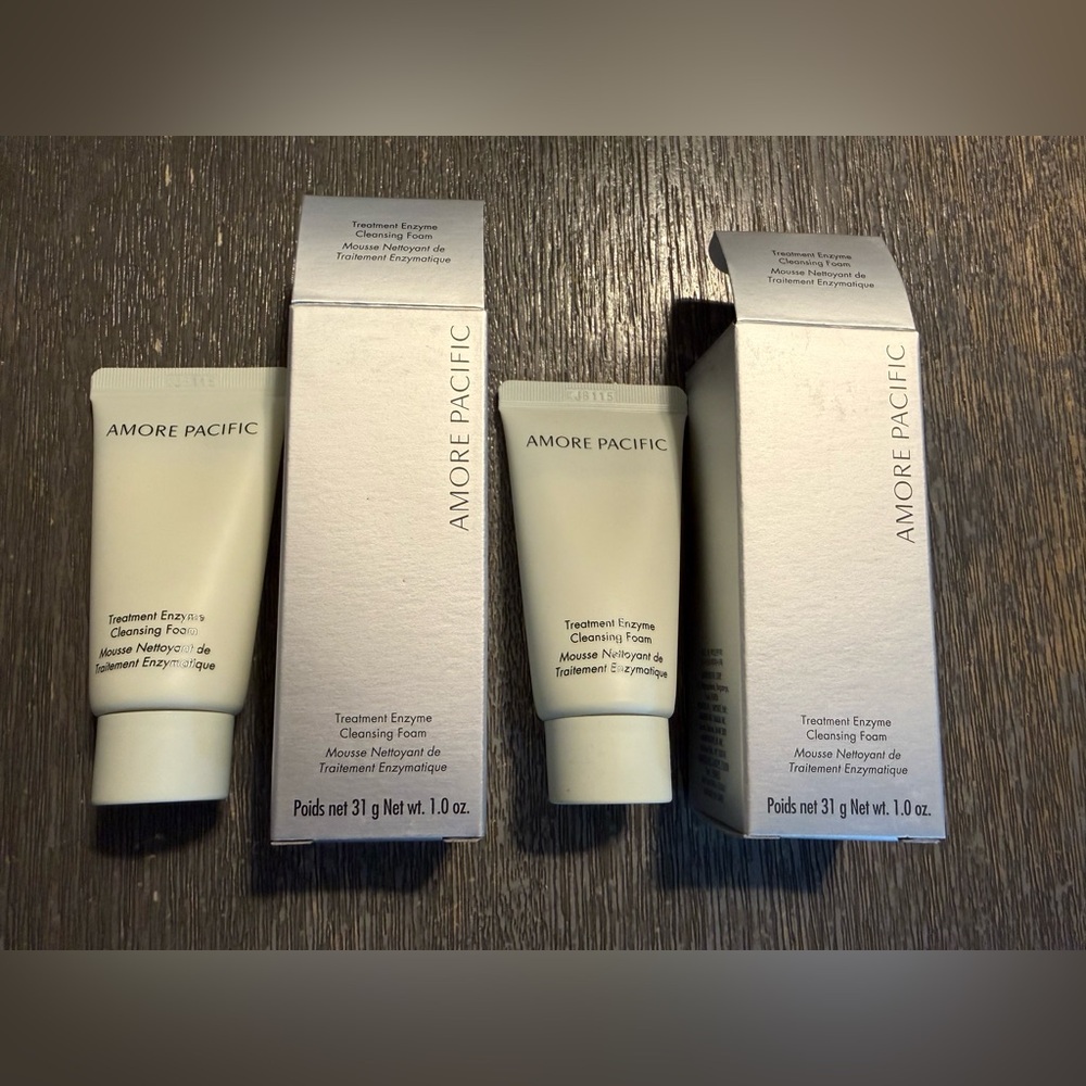 2 x Amore Pacific Treatment Enzyme Cleansing Foam DELUXE travel size 1 oz